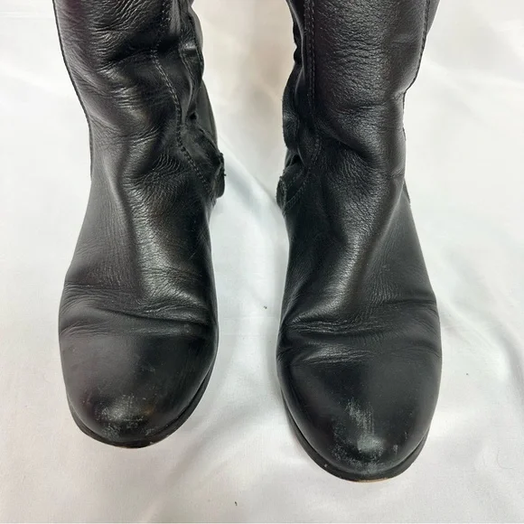 Host Pick  💫 Betsey Johnson Knee High Black Leather Boots in Size 8.5 - Picture 6 of 10